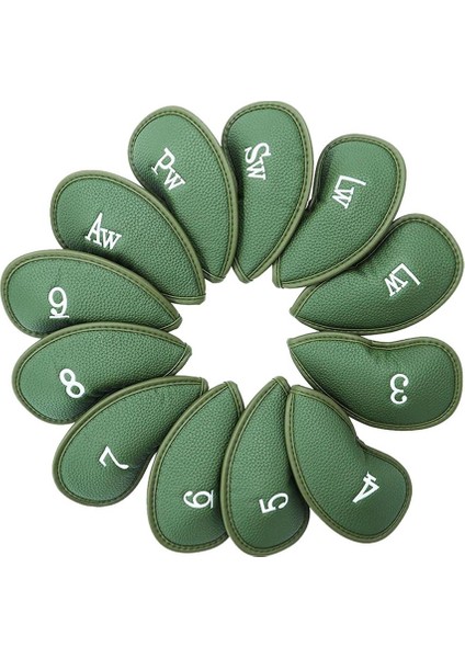 12 Golf Baş Örtüleri, Büyük Boy, Yeşil (Yurt Dışından)
