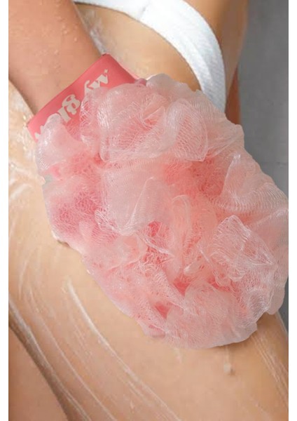 1 Adet Çiçek Banyo Duş Kesesi Peeling Eldiveni Çift Taraflı 100 Floş Ipek