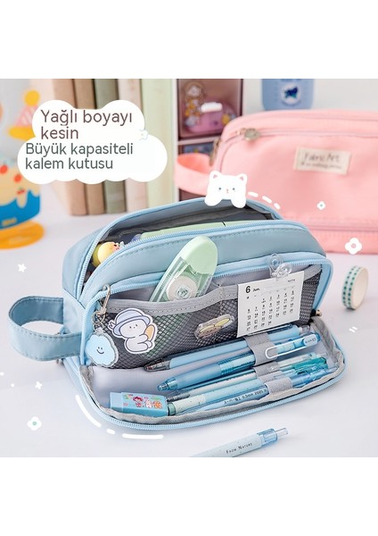 Öğrenci Kalem Kutusu Basit Ins Yüksek Görünümlü Büyük Kapasiteli Kalem Kutusu Fermuarlı Kalem Kutusu Yaratıcı Kırtasiye Kutusu (Yurt Dışından) fırsatları