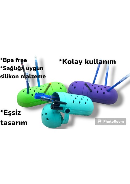 All Wear Silicon Crocs Süslü Kalem Kutusu Yeni Ürün mor