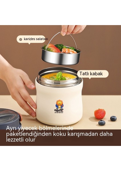 Taşınabilir Yalıtımlı Öğle Yemeği Kutusu 304 Paslanmaz Çelik Tencere, Çatal Bıçak Takımı ile Katmanlı 1l Taşınabilir Öğle Yemeği Kutusu Sızdırmaz Bento Kutu (Yurt Dışından) modelleri