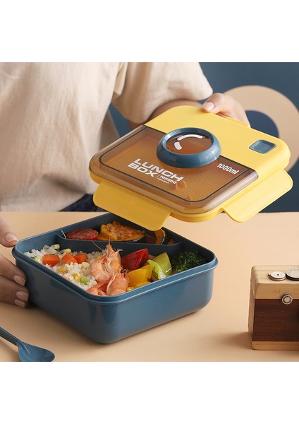 Kaşıklı ve Yemek Çubuklu Öğle Yemeği Kutusu, Mikrodalgada Pişirilebilen Iki Bölmeli Öğle Yemeği Kutusu, Öğrenci Öğle Yemeği Kutusu (Yurt Dışından) modelleri