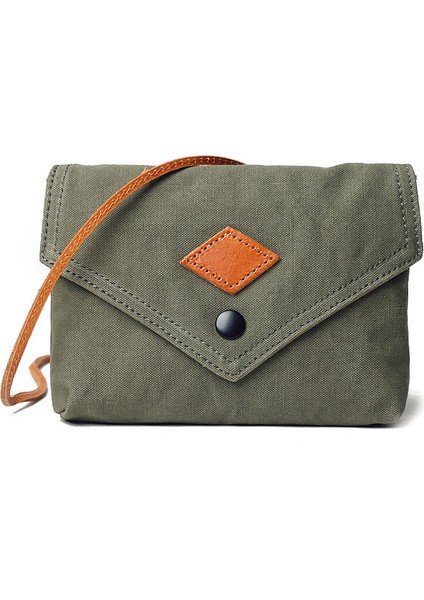 Tuval Crossbody Çanta, Şık Küçük Kare Çanta, Tek Omuz Vahşi Basit Çanta, Hafif Bayan Çanta (Yurt Dışından)