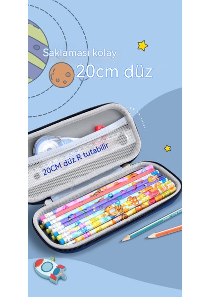 Karikatür Ilkokul Çocuk Kalem Kutusu 3D Sevimli Erkek ve Kız Kırtasiye Kutusu Büyük Kapasiteli Yaratıcı Kalem Kutusu Kalem Kutusu (Yurt Dışından)