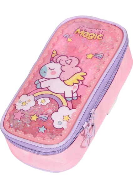 Kızlar Için Quicksand Kalem Kutusu, Karikatür Çocuk Kalem Kutusu, Öğrenci Sevimli Basit Yaratıcı Plastik Kalem Çantası (Yurt Dışından)