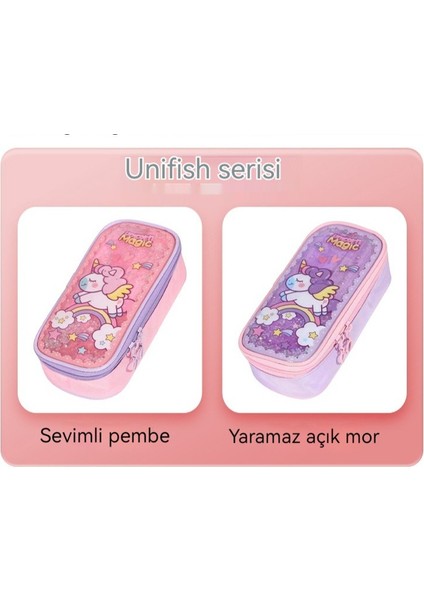 Kızlar Için Quicksand Kalem Kutusu, Karikatür Çocuk Kalem Kutusu, Öğrenci Sevimli Basit Yaratıcı Plastik Kalem Çantası (Yurt Dışından) fırsatları