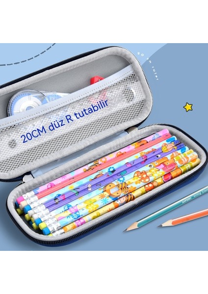 Karikatür Ilkokul Çocuk Kalem Kutusu 3D Sevimli Erkek ve Kız Kırtasiye Kutusu Büyük Kapasiteli Yaratıcı Kalem Kutusu Kalem Kutusu (Yurt Dışından)