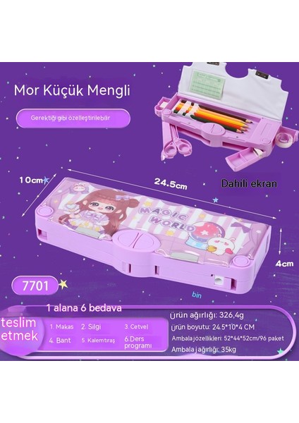 Büyük Kapasiteli ve Yüksek Görünüme Sahip Ilkokul Öğrencileri Için Yaratıcı Çok Fonksiyonlu Kalem Kutusu Karikatür Çocuk Kalem Kutusu (Yurt Dışından) indirimleri