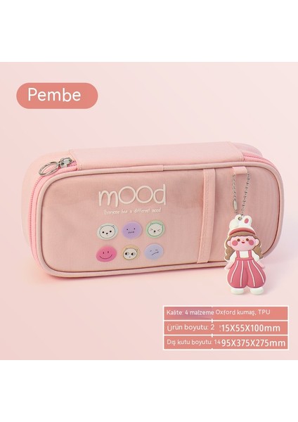 Ilkokul Öğrencileri Için Büyük Kapasiteli Kanvas Kalem Kutusu, Yaratıcı Kız, Yüksek Değerli Kırtasiye Kutusu (Yurt Dışından) fiyatları