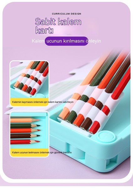 Büyük Kapasiteli ve Yüksek Görünüme Sahip Ilkokul Öğrencileri Için Yaratıcı Çok Fonksiyonlu Kalem Kutusu Karikatür Çocuk Kalem Kutusu (Yurt Dışından)