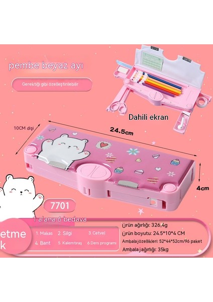 Büyük Kapasiteli ve Yüksek Görünüme Sahip Ilkokul Öğrencileri Için Yaratıcı Çok Fonksiyonlu Kalem Kutusu Karikatür Çocuk Kalem Kutusu (Yurt Dışından) indirimleri