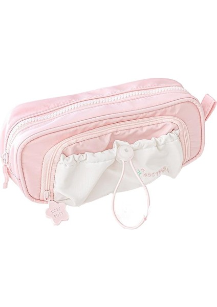 Yıldız Yüksek Görünümlü Ipli Kalem Kutusu Basit Çift Katmanlı Büyük Kapasiteli Öğrenci Kalem Kutusu Kırtasiye Kutusu (Yurt Dışından) fırsatları