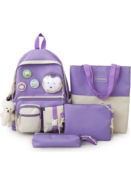 Ilkokul Okul Çantası Dört Parçalı Yeni Gelgit Serin Sırt Çantası Üç Ila Beş Altı Sınıf Büyük Kapasiteli Sırt Çantası (Yurt Dışından)