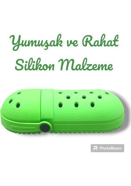 All Wear Silicon Crocs Süslü Kalem Kutusu Yeni Ürün yeşil