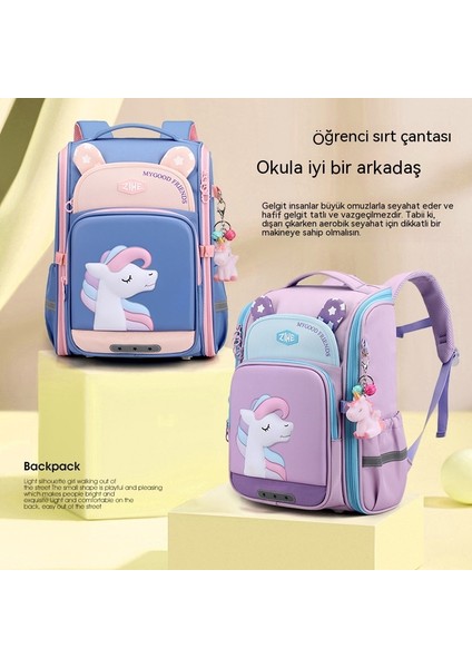 FastDeal Store Çocuk School BAGS3D Uzay Paketi Karikatür Ilkokul Öğrencisi Okul Çantası Omurga Kız Ilkokul (Yurt Dışından)