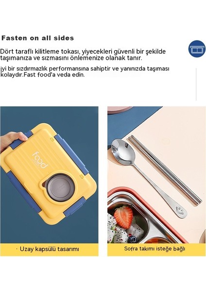 Ilkokul Öğrencisi Beslenme Çantası Karikatür Sevimli 304 Paslanmaz Çelik Beslenme Çantası Bölünmüş Beslenme Çantası (Yurt Dışından) fiyatları