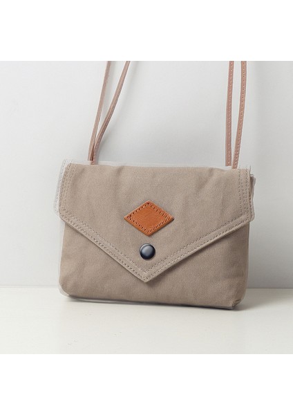 Tuval Crossbody Çanta, Şık Küçük Kare Çanta, Tek Omuz Vahşi Basit Çanta, Hafif Bayan Çanta (Yurt Dışından)