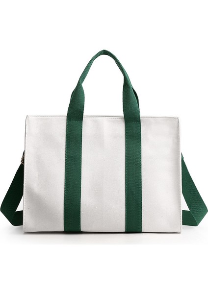 Minimalist Bayan Çanta, Evrak Çantası, Profesyonel Iş Kanvas Çanta, Büyük Kapasiteli Tek Omuzlu Messenger Çanta (Yurt Dışından)