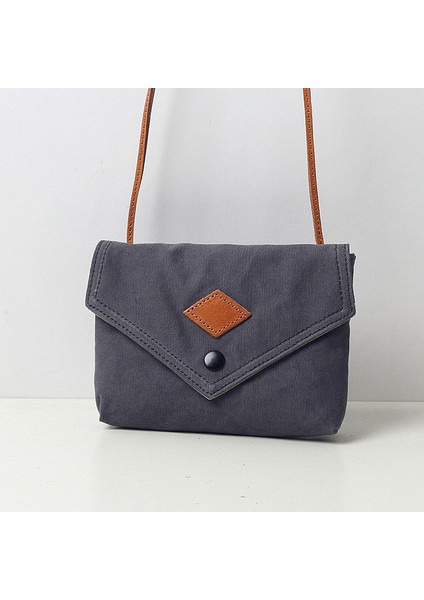 Tuval Crossbody Çanta, Şık Küçük Kare Çanta, Tek Omuz Vahşi Basit Çanta, Hafif Bayan Çanta (Yurt Dışından)