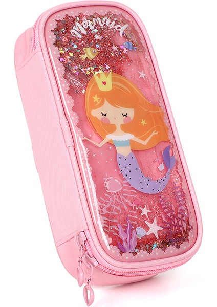 Kızlar Için Quicksand Kalem Kutusu, Karikatür Çocuk Kalem Kutusu, Öğrenci Sevimli Basit Yaratıcı Plastik Kalem Çantası (Yurt Dışından)