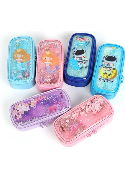 Kızlar Için Quicksand Kalem Kutusu, Karikatür Çocuk Kalem Kutusu, Öğrenci Sevimli Basit Yaratıcı Plastik Kalem Çantası (Yurt Dışından) fiyatları