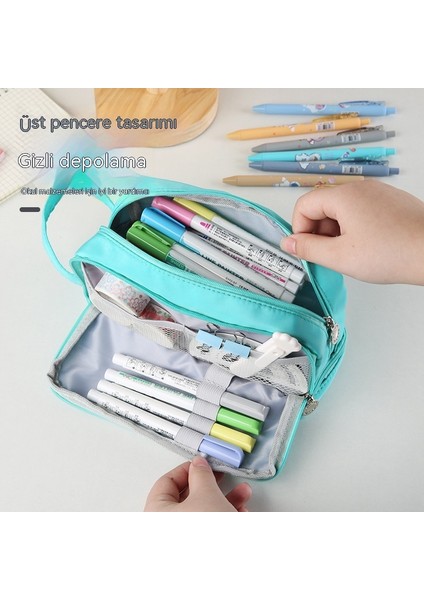 Ortaokul ve Ilkokul Öğrencileri Için Büyük Kapasiteli Kalem Kutusu, Çift Katmanlı Kalem Kutusu, Basit Çok Fonksiyonlu Kalem Kutusu ve Kırtasiye Kutusu (Yurt Dışından) fiyatları