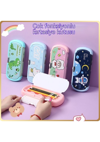 Yaratıcı Ilkokul Öğrencisi Çok Fonksiyonlu Kırtasiye Kutusu Beyaz Tahta ile Sevimli Yüksek Görünümlü Mavi Karikatür Çocuk Kalem Kutusu (Yurt Dışından) fiyatları