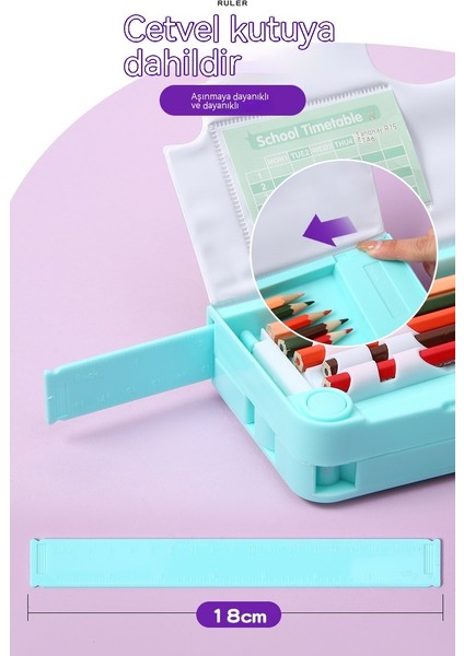 Büyük Kapasiteli ve Yüksek Görünüme Sahip Ilkokul Öğrencileri Için Yaratıcı Çok Fonksiyonlu Kalem Kutusu Karikatür Çocuk Kalem Kutusu (Yurt Dışından) fiyatları