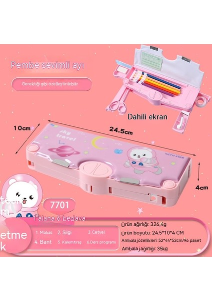 Büyük Kapasiteli ve Yüksek Görünüme Sahip Ilkokul Öğrencileri Için Yaratıcı Çok Fonksiyonlu Kalem Kutusu Karikatür Çocuk Kalem Kutusu (Yurt Dışından) indirimleri