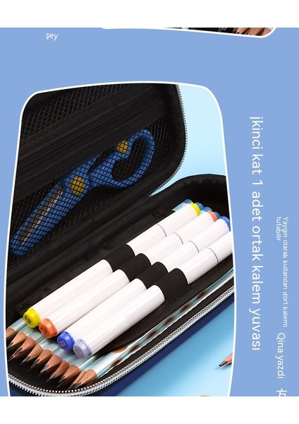 Ilkokul Öğrencileri Için Üç Boyutlu 3D Kalem Kutusu, Anaokulu Karikatür Kalem Kutusu, Kadın ve Erkekler Için Büyük Kapasiteli Çift Katmanlı Kalem Kutusu (Yurt Dışından) fırsatları