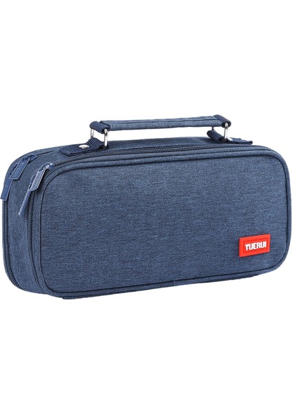 Öğrenci Büyük Kapasiteli Kalem Kutusu Kırtasiye Çantası Oxford Kumaş Çok Katmanlı Kalem Kutusu Çift Fermuarlı Kalem Çantası Yaratıcı (Yurt Dışından)