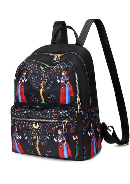 Sırt Çantası Oxford Kumaş Moda Çok Yönlü Seyahat Çantası Hafif Rahat Sırt Çantası Kadın Sırt Çantası Moda Baskılı Kadın Çantası (Yurt Dışından) indirimleri