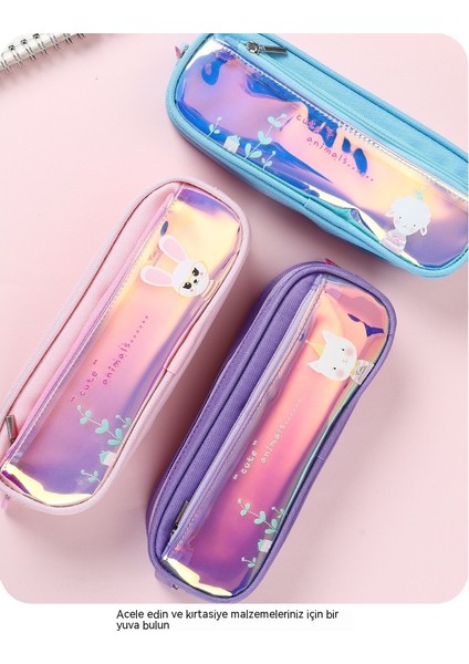 Kalem Çantası Yaratıcı Moda Büyük Kapasiteli Çok Fonksiyonlu Payetli Su Geçirmez Öğrenci Kalem Kutusu (Yurt Dışından) fırsatları