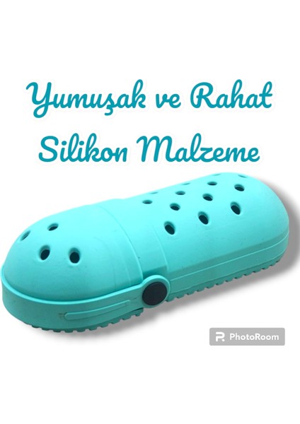 All Wear Silicon Crocs Süslü Kalem Kutusu Yeni Ürün Turkuaz