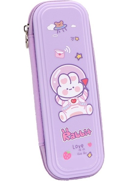 Karikatür Sevimli Kırtasiye Kutusu Plastik Pp Su Geçirmez Dört Katmanlı Büyük Kapasiteli Kalem Kutusu Çok Fonksiyonlu Kalem Kutusu (Yurt Dışından)