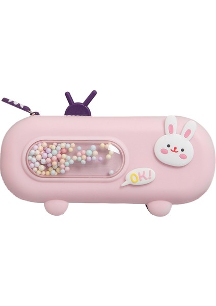 Tavşan Kabarcık Makinesi Kalem Çantası Karikatür Sevimli Radyo Şekli Yaratıcı Kırtasiye Kutusu Ilköğretim Okulu Öğrencisi Büyük Kapasiteli Kalem Kutusu (Yurt Dışından) fiyatları