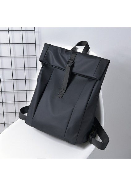 Moda Sırt Çantası Unisex Büyük Kapasiteli Öğrenci Okul Çantası Erkek ve Kadın Düz Renk Su Geçirmez Sırt Çantası (Yurt Dışından) indirimleri