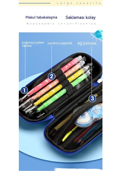 Öğrenci Kalem Kutusu Erkek Kalem Kutusu Kız Sevimli Yaratıcı Kalem Kutusu Çocuk 3D Kalem Kutusu (Yurt Dışından) modelleri