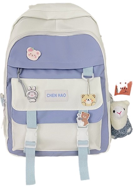 Öğrenci Okul Çantaları, Modaya Uygun Renk Uyumlu Ilk ve Orta Okul Öğrenci Sırt Çantaları, Büyük Kapasiteli Basit Kampüs Öğrenci Sırt Çantaları (Yurt Dışından)