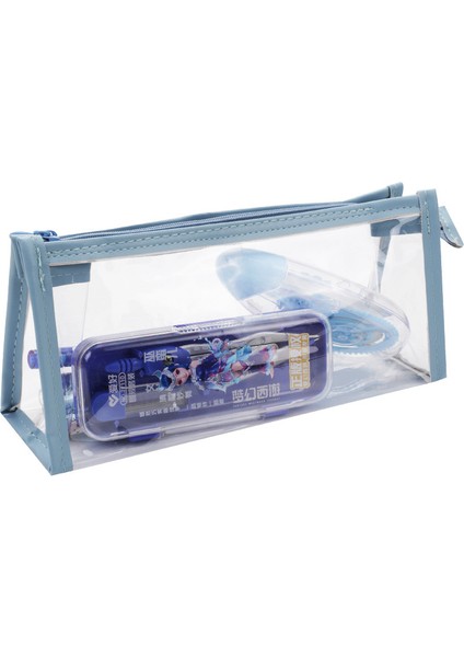 Şeffaf Kalem Çantası Büyük Kapasiteli Öğrenci Kırtasiye Çantası Kore Tarzı Moda Kalem Çantası Basit Kalem Çantası (Yurt Dışından) modelleri