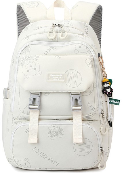 Kadınlar Için Moda Rahat Öğrenci Sırt Çantası Popüler Büyük Kapasiteli Ortaokul Okul Çantası Orta Okul Kızı (Yurt Dışından)