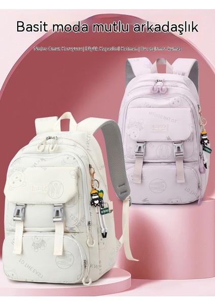 Kadınlar Için Moda Rahat Öğrenci Sırt Çantası Popüler Büyük Kapasiteli Ortaokul Okul Çantası Orta Okul Kızı (Yurt Dışından) fırsatları