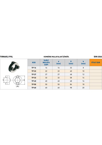 Tp 16 Dın 6366 Tırnaklı Pul modelleri