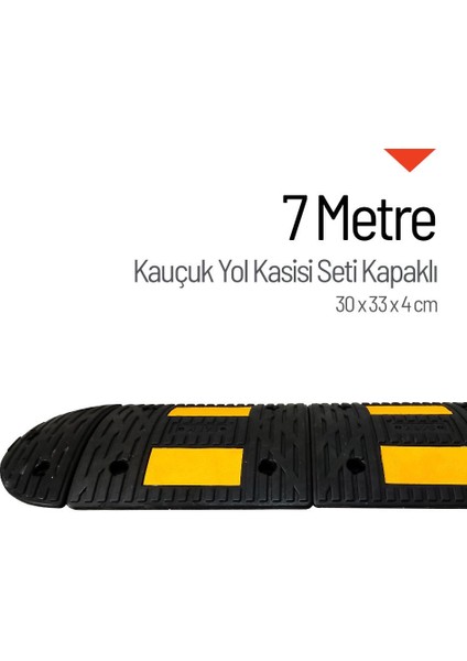 Kauçuk Hız Kesici Set Kapaklı, Yol Kasisi 7 metre - EKO