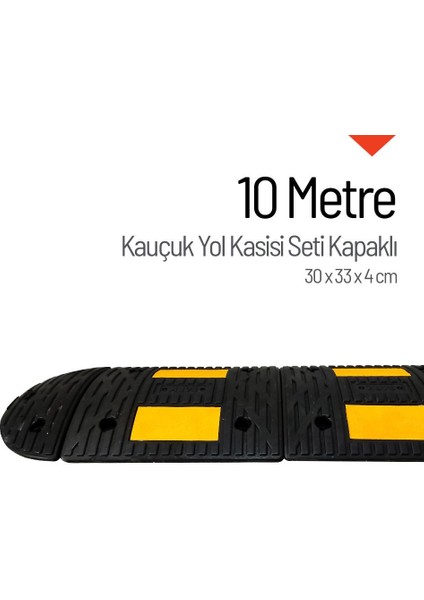 Kauçuk Hız Kesici Set Kapaklı, Yol Kasisi 10 metre - EKO