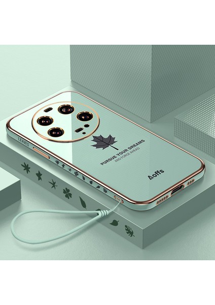 Xiaomi 13ULTRA Cep Telefonu Kılıfı Elektroliz Akçaağaç Yaprağı Her Şey Dahil Düşmeyi Önleyici Yumuşak Silikon Koruyucu Kılıf (Yurt Dışından)