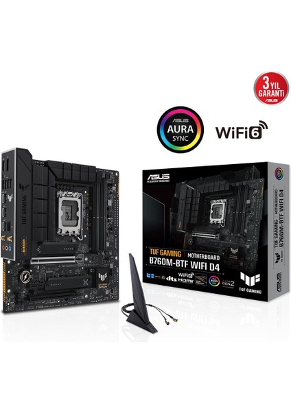 TUF GAMING B760M-BTF WIFI D4 5333 M.2 HDMI DP 1700p mATX