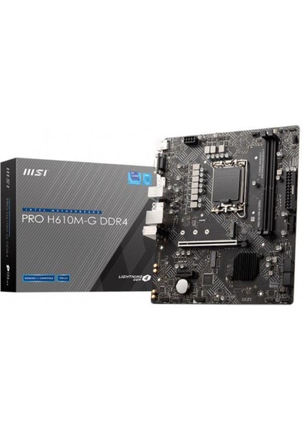 PRO H610M-G DDR4 3200MHZ 1XVGA 1XHDMI 1XDP 1XM.2 USB 3.2 MATX 1700P (13. VE 12.NESİL İŞLEMCİ UYUMLU)