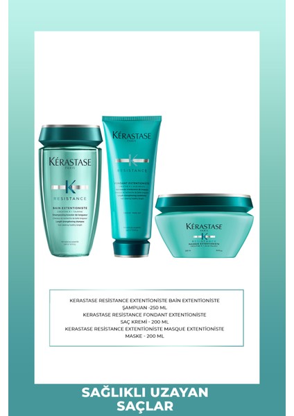 Resistance Extentioniste Bakım Seti Şampuan Maske ve Krem Extentionistesetüç