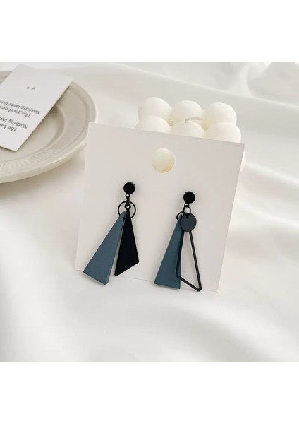 Mavi Üçgen Asimetrik Uzun Küpe (Yurt Dışından) fiyatları